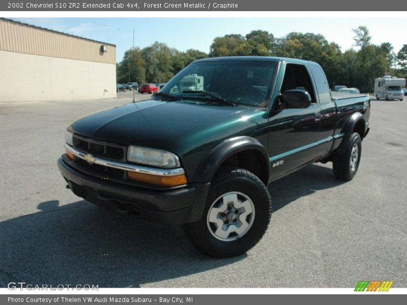Forest Green Metallic / Graphite 2002 Chevrolet S10 ZR2 Extended Cab 4x4