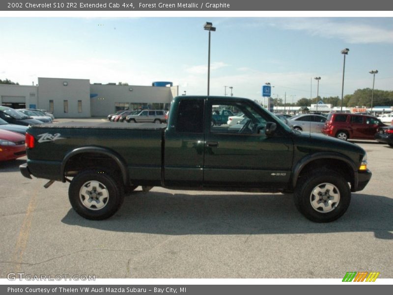 Forest Green Metallic / Graphite 2002 Chevrolet S10 ZR2 Extended Cab 4x4