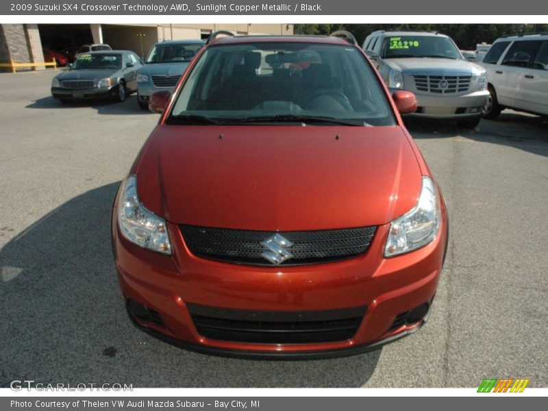 Sunlight Copper Metallic / Black 2009 Suzuki SX4 Crossover Technology AWD