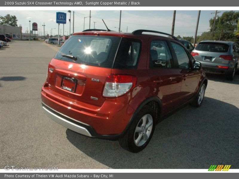 Sunlight Copper Metallic / Black 2009 Suzuki SX4 Crossover Technology AWD
