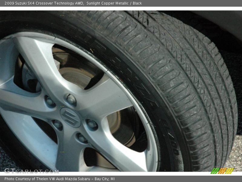 Sunlight Copper Metallic / Black 2009 Suzuki SX4 Crossover Technology AWD