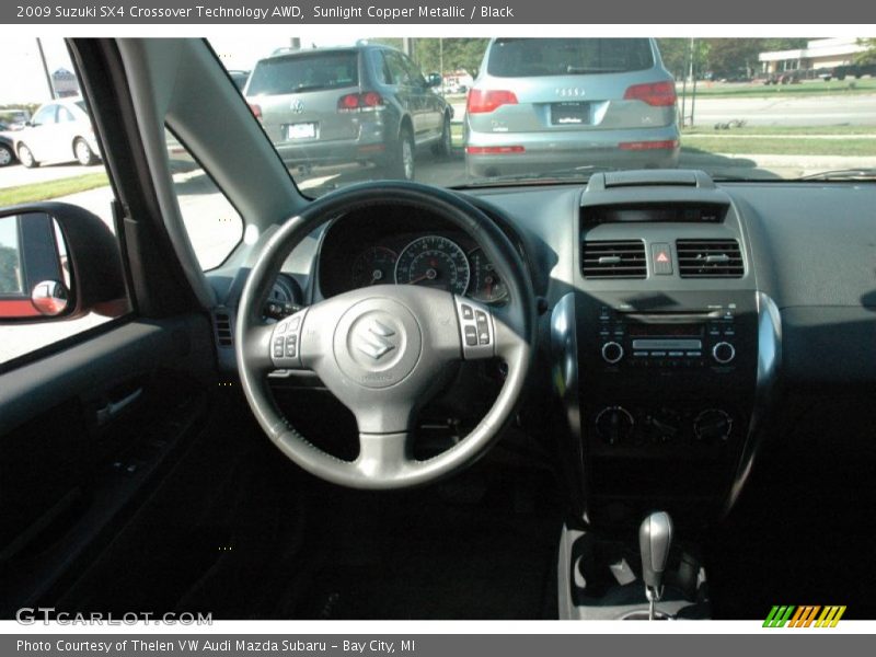 Sunlight Copper Metallic / Black 2009 Suzuki SX4 Crossover Technology AWD