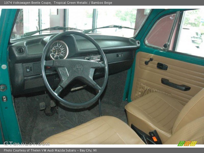 Tropical Green Metallic / Bamboo Beige 1974 Volkswagen Beetle Coupe