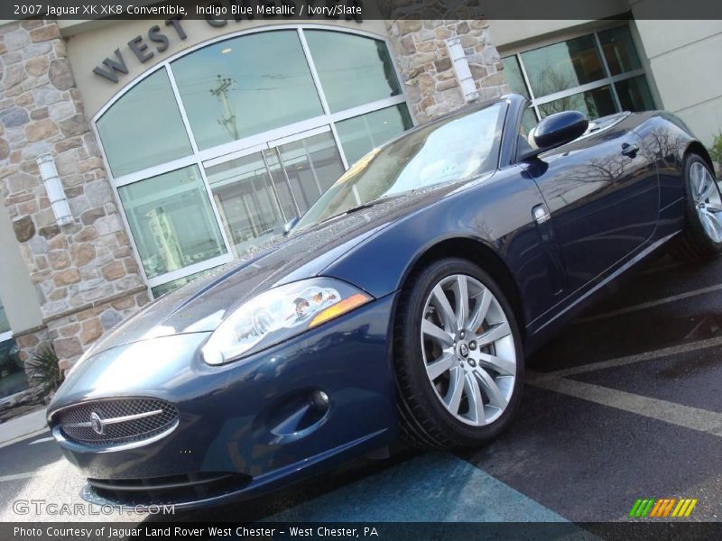 Indigo Blue Metallic / Ivory/Slate 2007 Jaguar XK XK8 Convertible