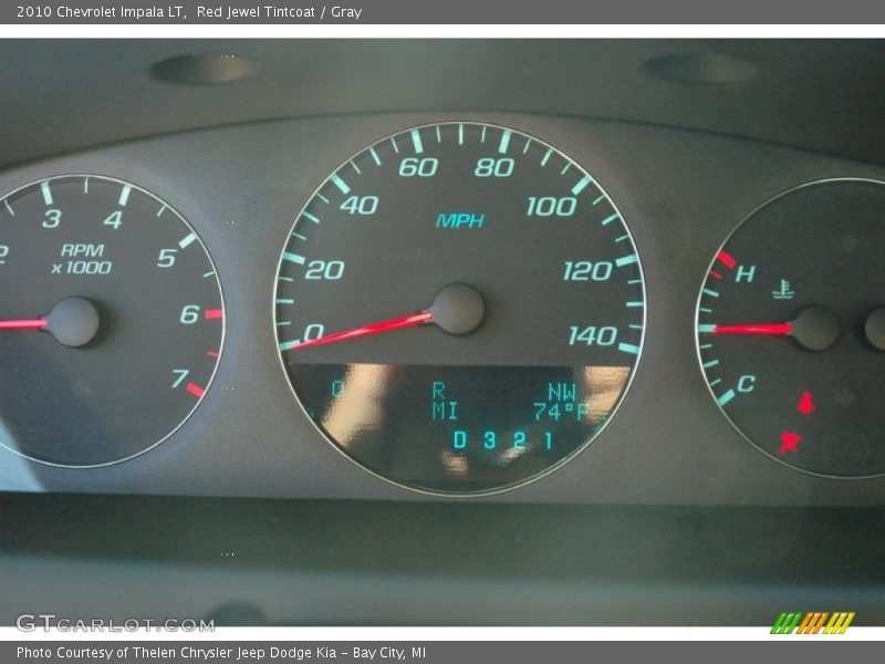 Red Jewel Tintcoat / Gray 2010 Chevrolet Impala LT