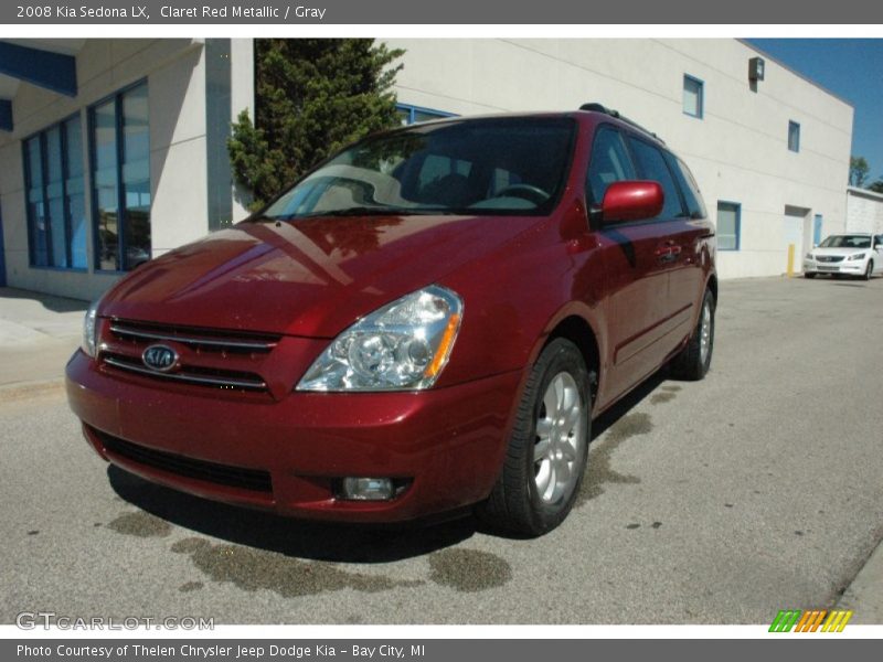 Claret Red Metallic / Gray 2008 Kia Sedona LX
