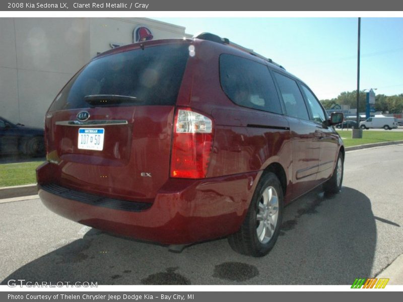 Claret Red Metallic / Gray 2008 Kia Sedona LX