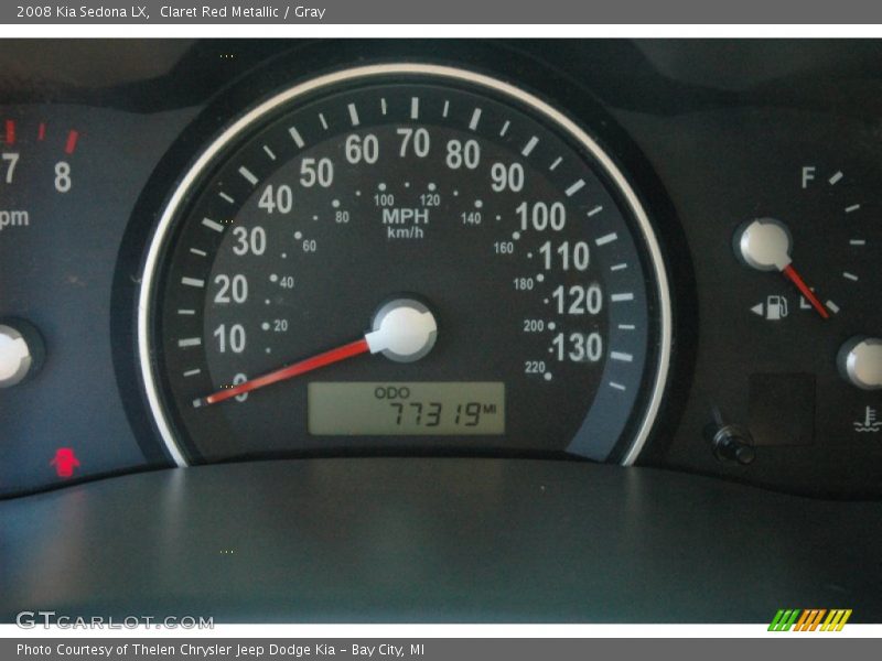 Claret Red Metallic / Gray 2008 Kia Sedona LX