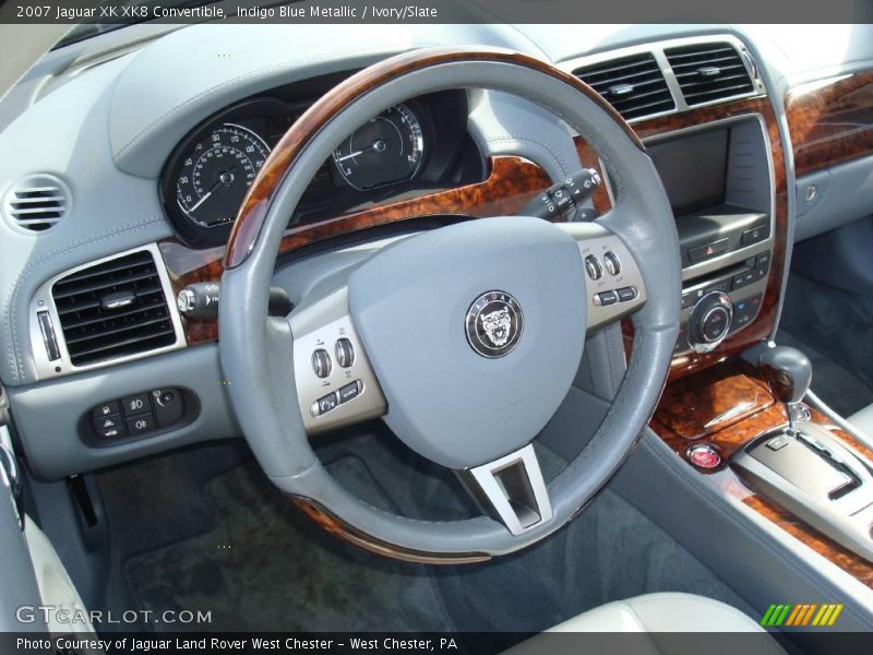 Indigo Blue Metallic / Ivory/Slate 2007 Jaguar XK XK8 Convertible