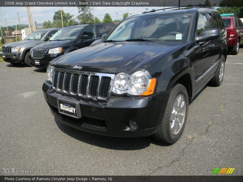 Black / Dark Slate Gray/Light Graystone 2008 Jeep Grand Cherokee Limited 4x4