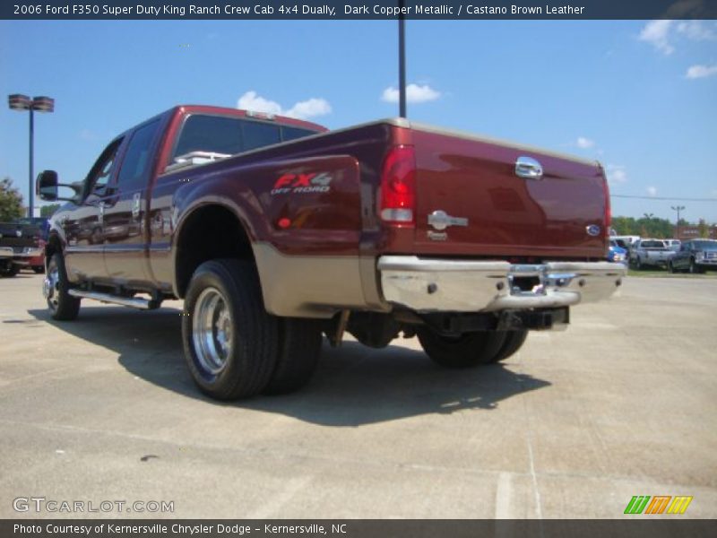 Dark Copper Metallic / Castano Brown Leather 2006 Ford F350 Super Duty King Ranch Crew Cab 4x4 Dually