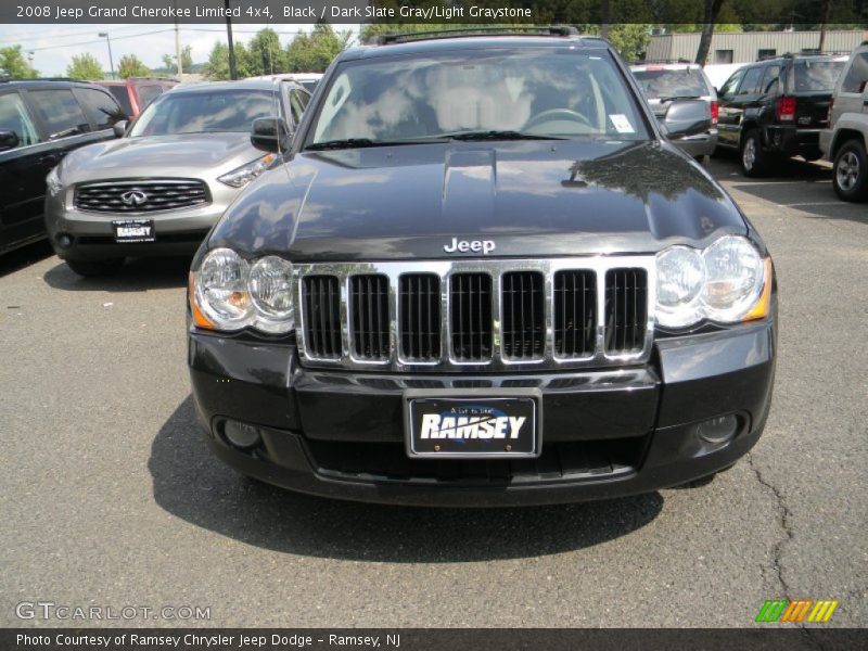 Black / Dark Slate Gray/Light Graystone 2008 Jeep Grand Cherokee Limited 4x4