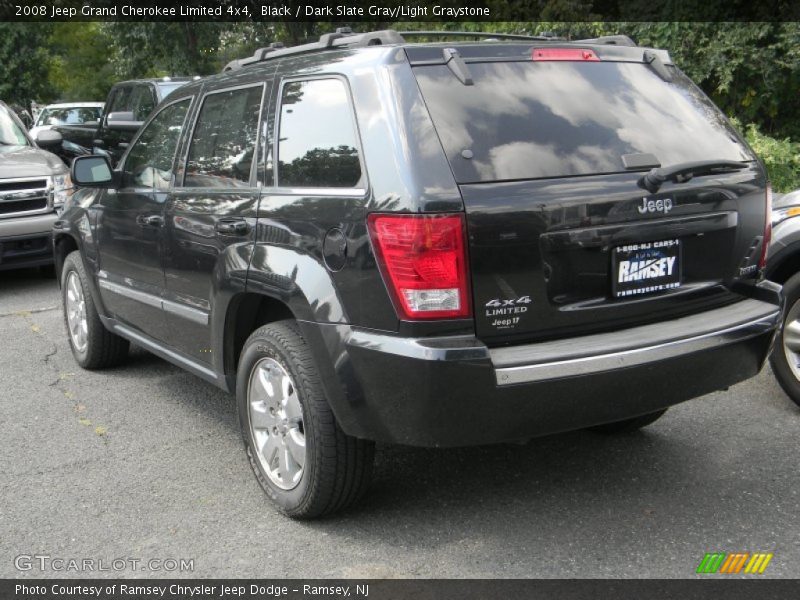 Black / Dark Slate Gray/Light Graystone 2008 Jeep Grand Cherokee Limited 4x4