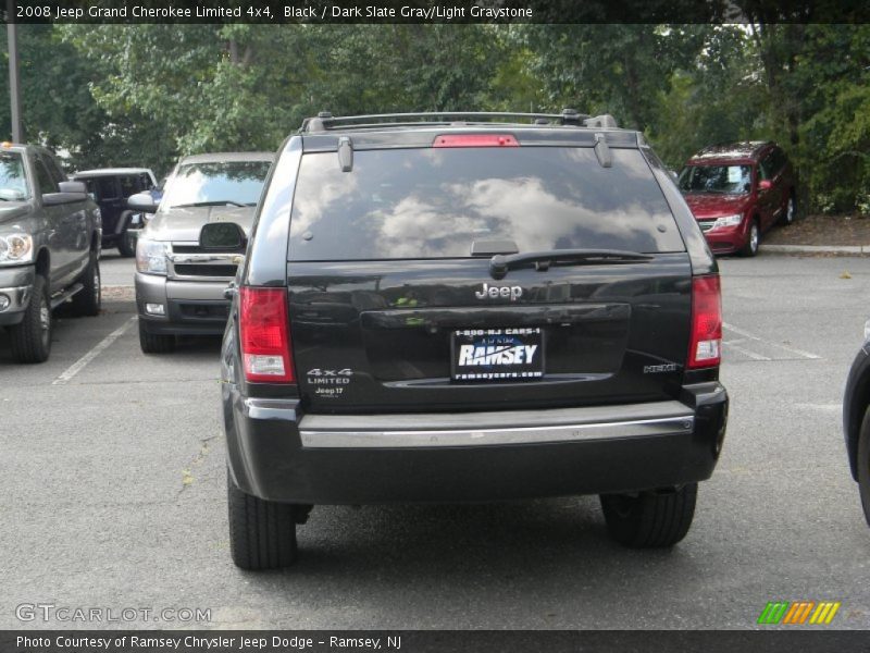 Black / Dark Slate Gray/Light Graystone 2008 Jeep Grand Cherokee Limited 4x4