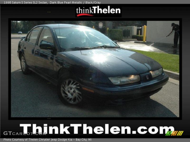 Dark Blue Pearl Metallic / Black/Gray 1998 Saturn S Series SL2 Sedan