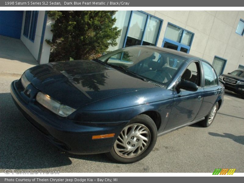 Dark Blue Pearl Metallic / Black/Gray 1998 Saturn S Series SL2 Sedan