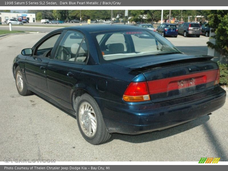 Dark Blue Pearl Metallic / Black/Gray 1998 Saturn S Series SL2 Sedan