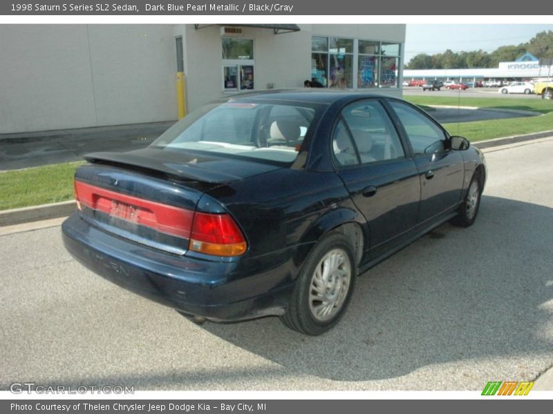 Dark Blue Pearl Metallic / Black/Gray 1998 Saturn S Series SL2 Sedan