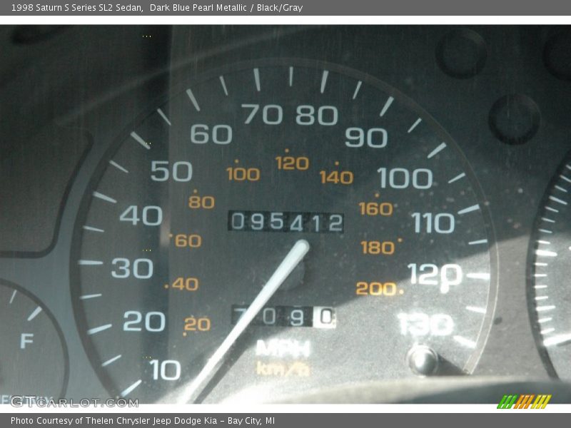 Dark Blue Pearl Metallic / Black/Gray 1998 Saturn S Series SL2 Sedan