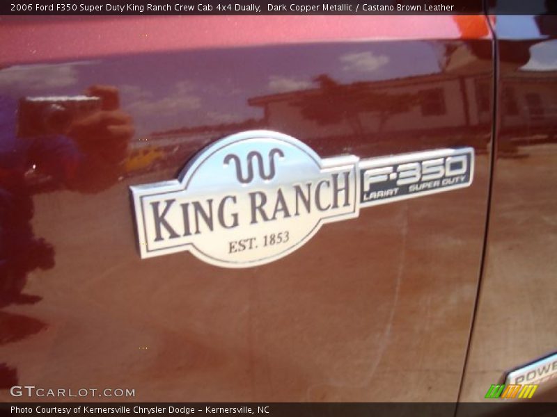 Dark Copper Metallic / Castano Brown Leather 2006 Ford F350 Super Duty King Ranch Crew Cab 4x4 Dually