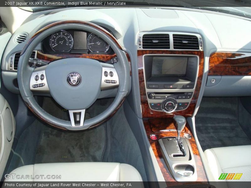 Indigo Blue Metallic / Ivory/Slate 2007 Jaguar XK XK8 Convertible