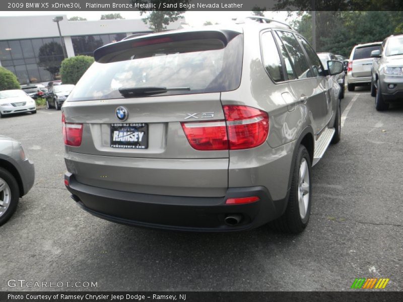 Platinum Bronze Metallic / Sand Beige Nevada Leather 2009 BMW X5 xDrive30i