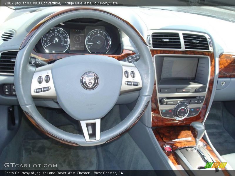 Indigo Blue Metallic / Ivory/Slate 2007 Jaguar XK XK8 Convertible