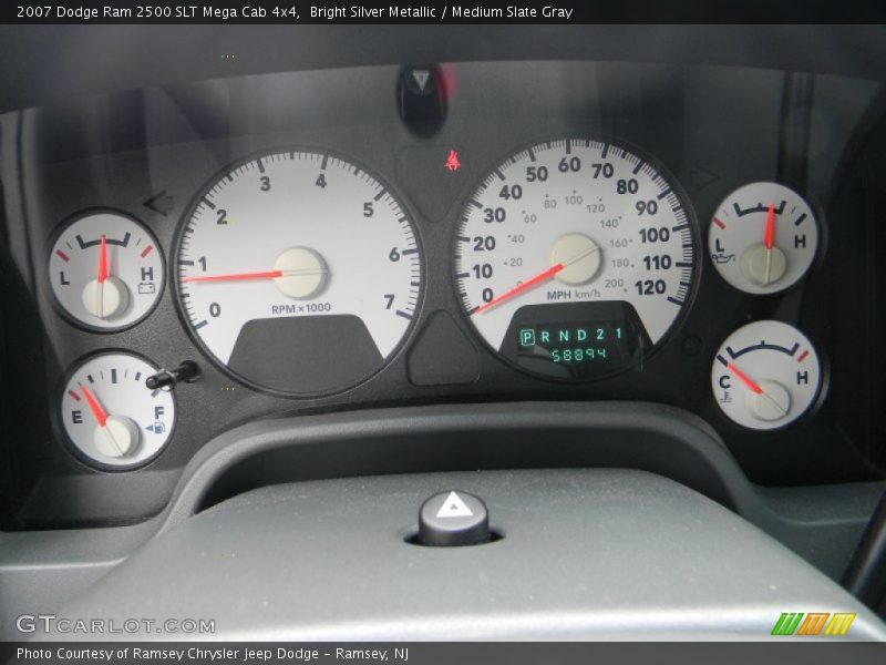 Bright Silver Metallic / Medium Slate Gray 2007 Dodge Ram 2500 SLT Mega Cab 4x4