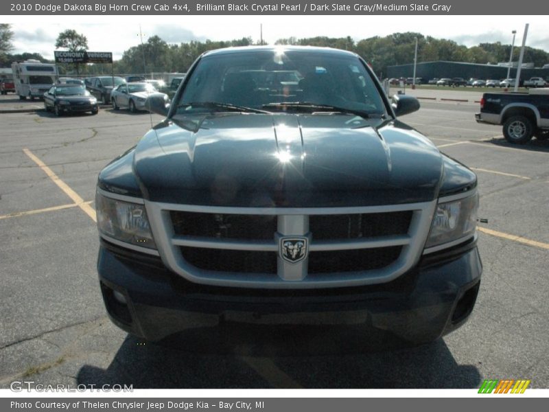 Brilliant Black Crystal Pearl / Dark Slate Gray/Medium Slate Gray 2010 Dodge Dakota Big Horn Crew Cab 4x4