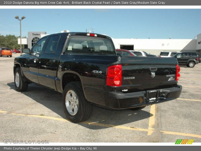 Brilliant Black Crystal Pearl / Dark Slate Gray/Medium Slate Gray 2010 Dodge Dakota Big Horn Crew Cab 4x4