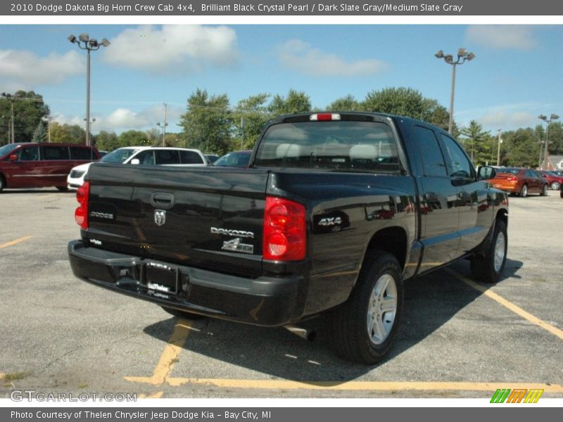 Brilliant Black Crystal Pearl / Dark Slate Gray/Medium Slate Gray 2010 Dodge Dakota Big Horn Crew Cab 4x4