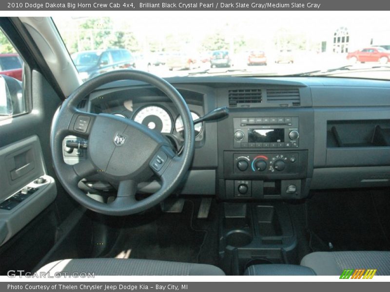 Brilliant Black Crystal Pearl / Dark Slate Gray/Medium Slate Gray 2010 Dodge Dakota Big Horn Crew Cab 4x4
