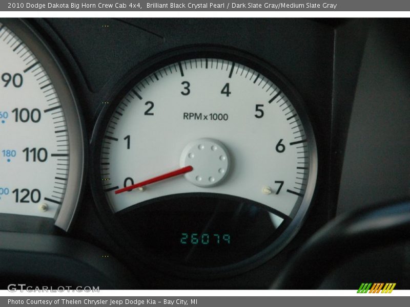 Brilliant Black Crystal Pearl / Dark Slate Gray/Medium Slate Gray 2010 Dodge Dakota Big Horn Crew Cab 4x4