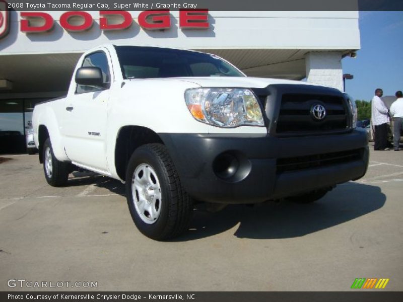 Super White / Graphite Gray 2008 Toyota Tacoma Regular Cab
