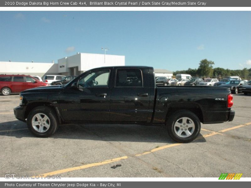  2010 Dakota Big Horn Crew Cab 4x4 Brilliant Black Crystal Pearl