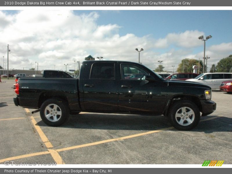 Brilliant Black Crystal Pearl / Dark Slate Gray/Medium Slate Gray 2010 Dodge Dakota Big Horn Crew Cab 4x4