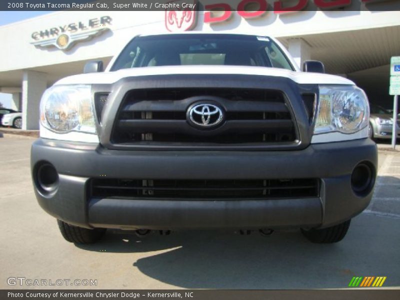 Super White / Graphite Gray 2008 Toyota Tacoma Regular Cab