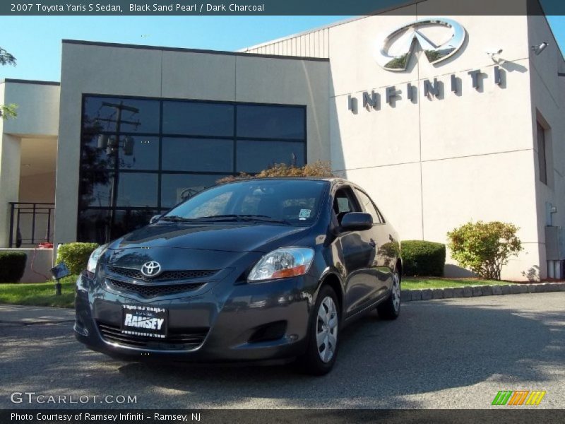 Black Sand Pearl / Dark Charcoal 2007 Toyota Yaris S Sedan