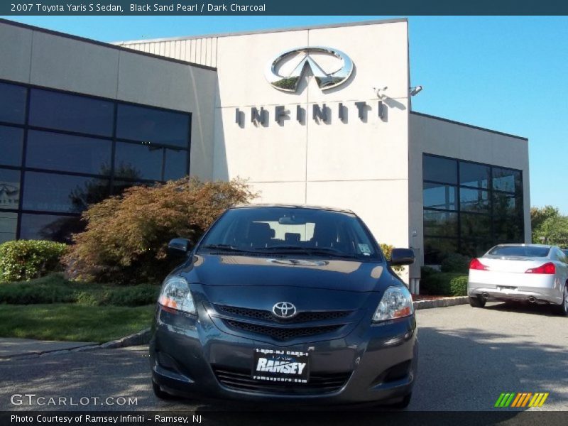 Black Sand Pearl / Dark Charcoal 2007 Toyota Yaris S Sedan