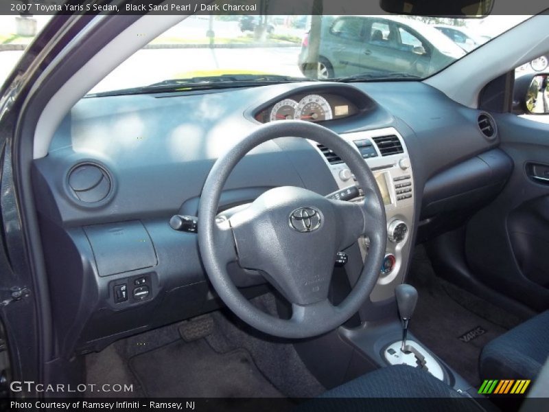 Black Sand Pearl / Dark Charcoal 2007 Toyota Yaris S Sedan