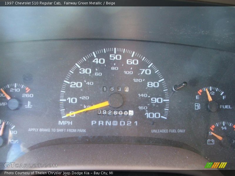 Fairway Green Metallic / Beige 1997 Chevrolet S10 Regular Cab