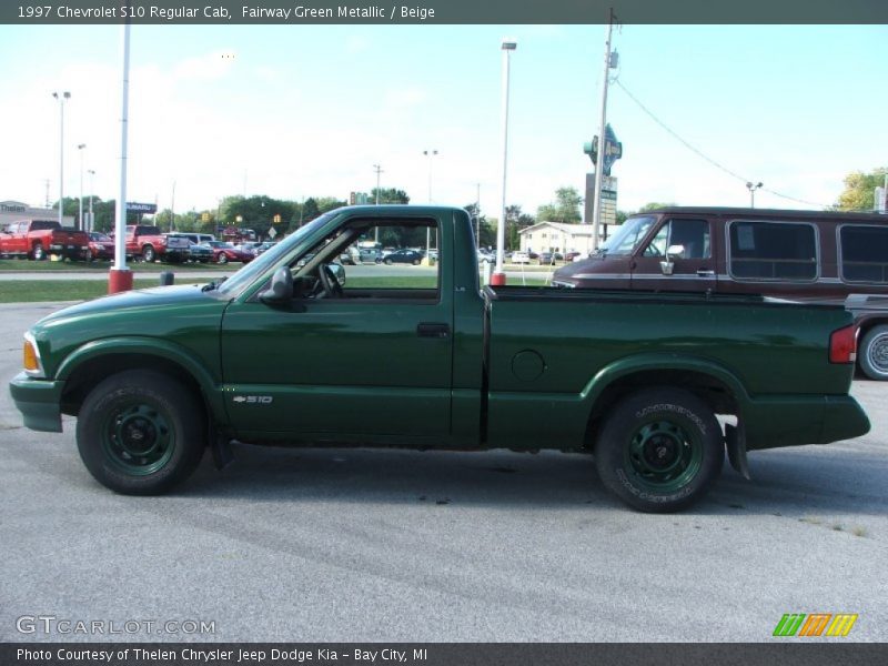 Fairway Green Metallic / Beige 1997 Chevrolet S10 Regular Cab