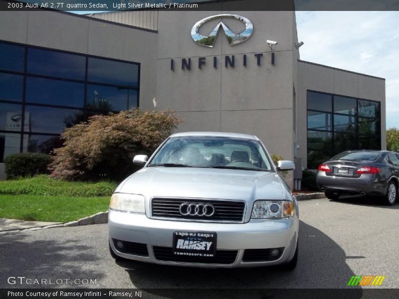 Light Silver Metallic / Platinum 2003 Audi A6 2.7T quattro Sedan