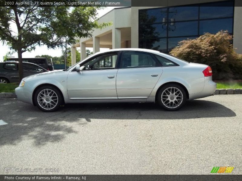 Light Silver Metallic / Platinum 2003 Audi A6 2.7T quattro Sedan