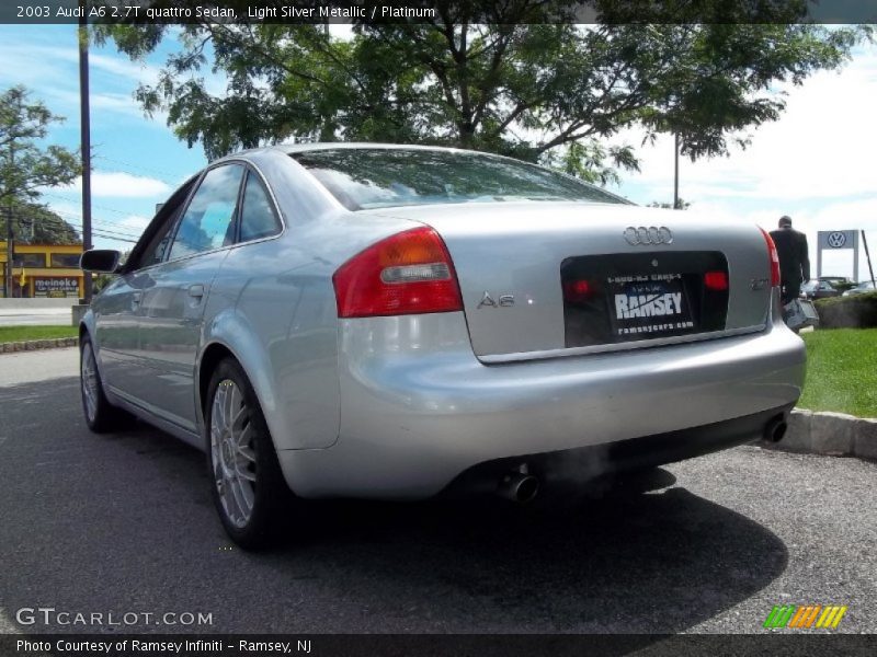 Light Silver Metallic / Platinum 2003 Audi A6 2.7T quattro Sedan