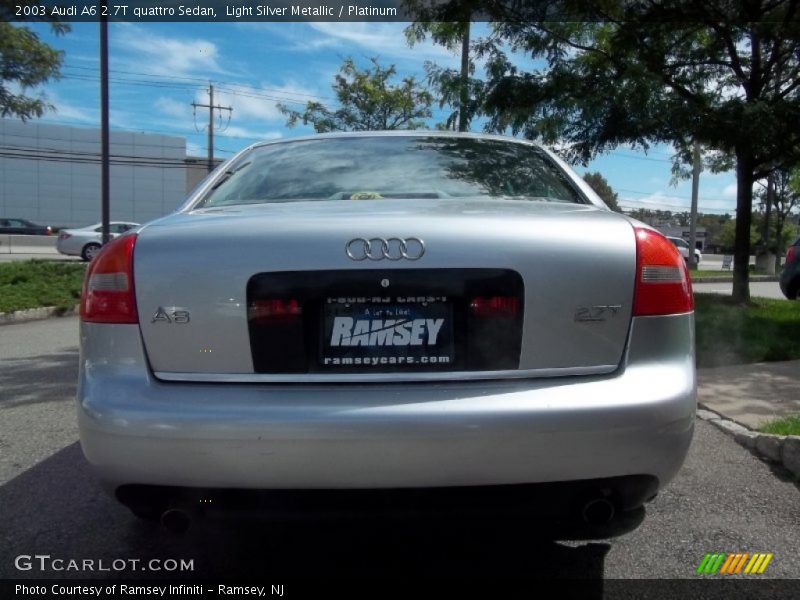 Light Silver Metallic / Platinum 2003 Audi A6 2.7T quattro Sedan