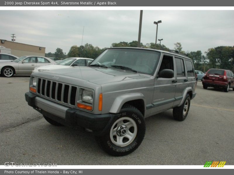 Silverstone Metallic / Agate Black 2000 Jeep Cherokee Sport 4x4