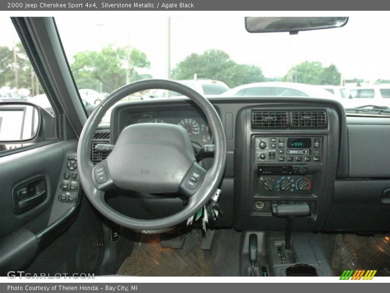 Silverstone Metallic / Agate Black 2000 Jeep Cherokee Sport 4x4