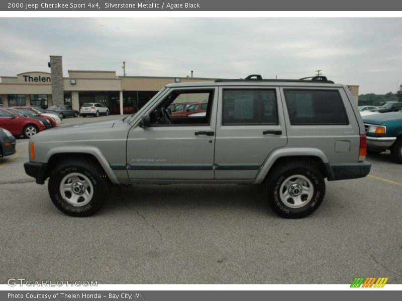 Silverstone Metallic / Agate Black 2000 Jeep Cherokee Sport 4x4