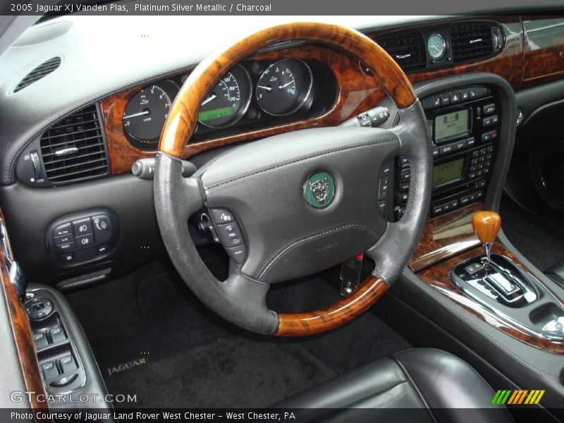 Platinum Silver Metallic / Charcoal 2005 Jaguar XJ Vanden Plas
